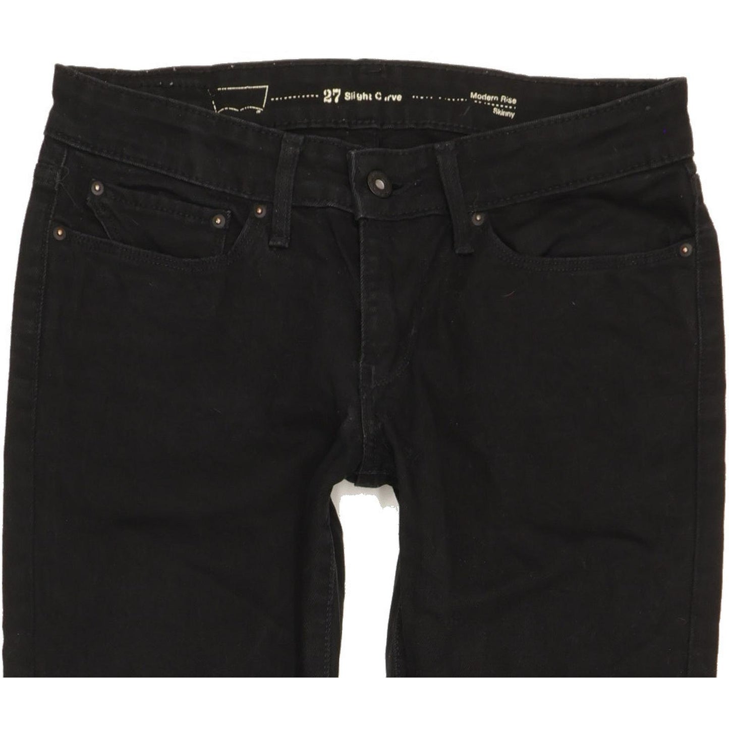 Levi's Slight Curve Women Black Skinny Slim Stretch Jeans W27 L31