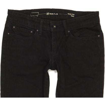 Levi's Slight Curve Women Black Skinny Slim Stretch Jeans W27 L31
