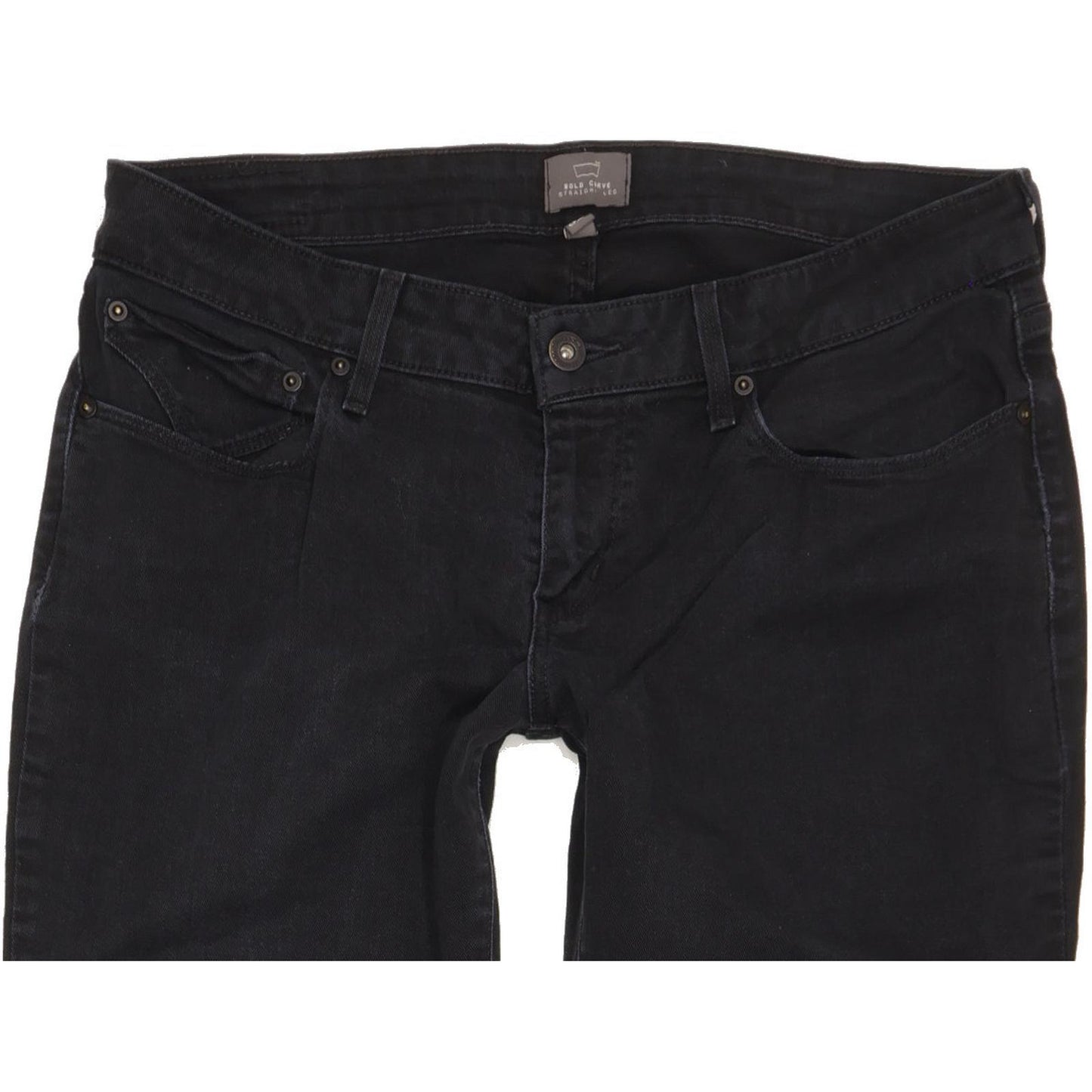 Levi's Bold Curve Women Black Straight Slim Stretch Jeans W32 L32