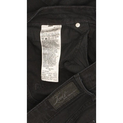 Levi's Bold Curve Women Black Straight Slim Stretch Jeans W32 L32