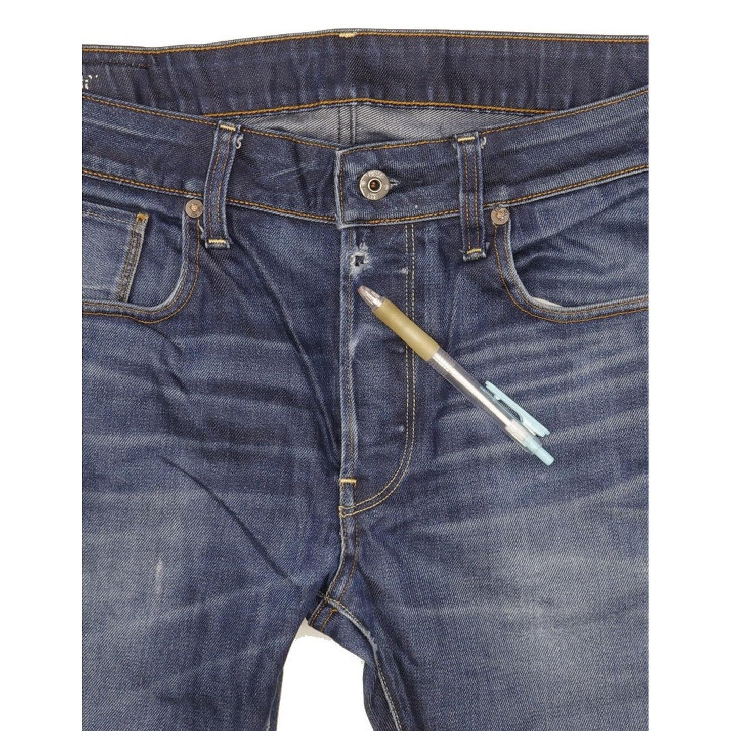G-Star 3301 Men Blue Straight Regular Jeans W34 L29
