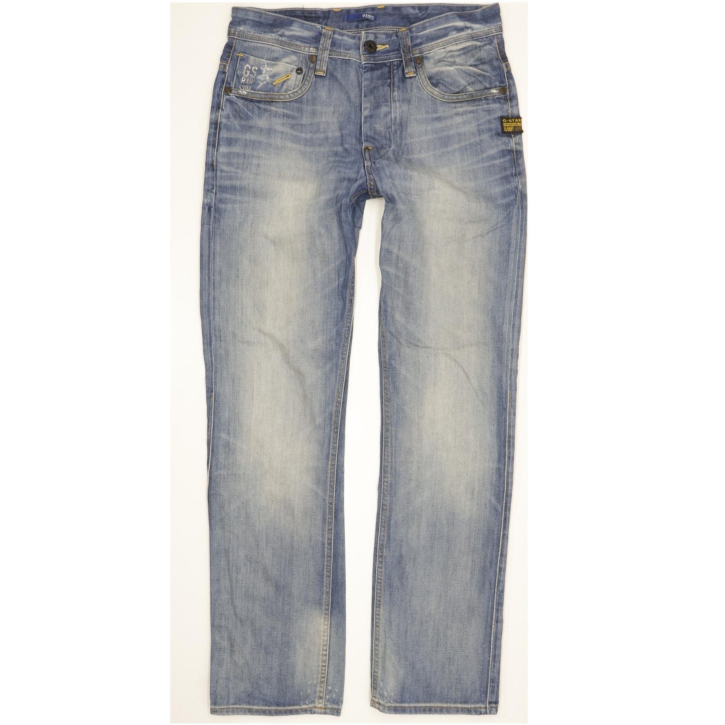G-Star Attacc Men Blue Straight Slim Jeans W30 L31