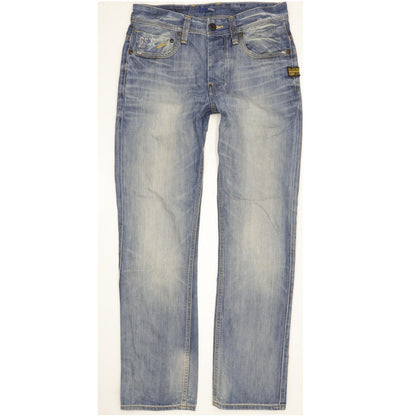 G-Star Attacc Men Blue Straight Slim Jeans W30 L31