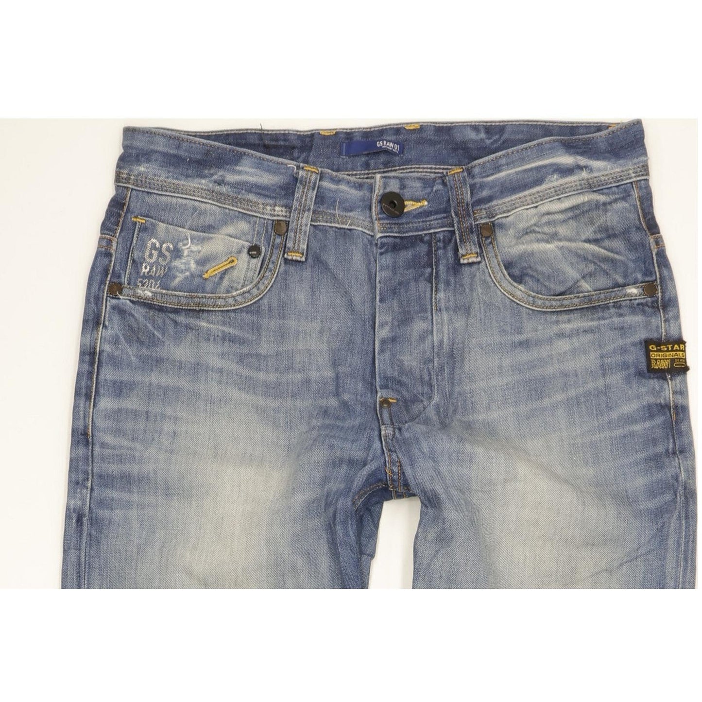 G-Star Attacc Men Blue Straight Slim Jeans W30 L31