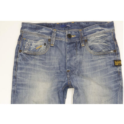 G-Star Attacc Men Blue Straight Slim Jeans W30 L31