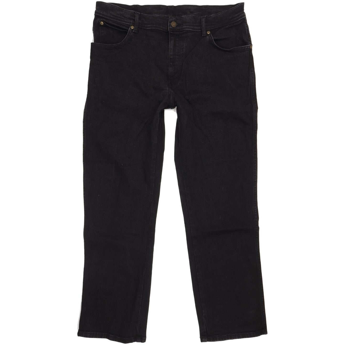 Wrangler Men Black Straight Regular Stretch Jeans W36 L30