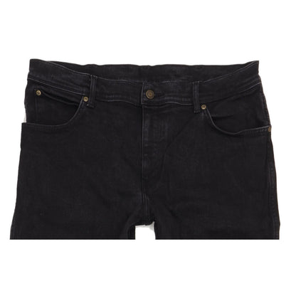 Wrangler Men Black Straight Regular Stretch Jeans W36 L30