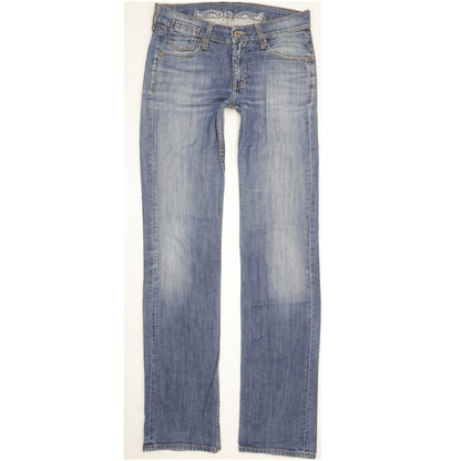 Mustang Oregon Women Blue Straight Slim Stretch Jeans W29 L35