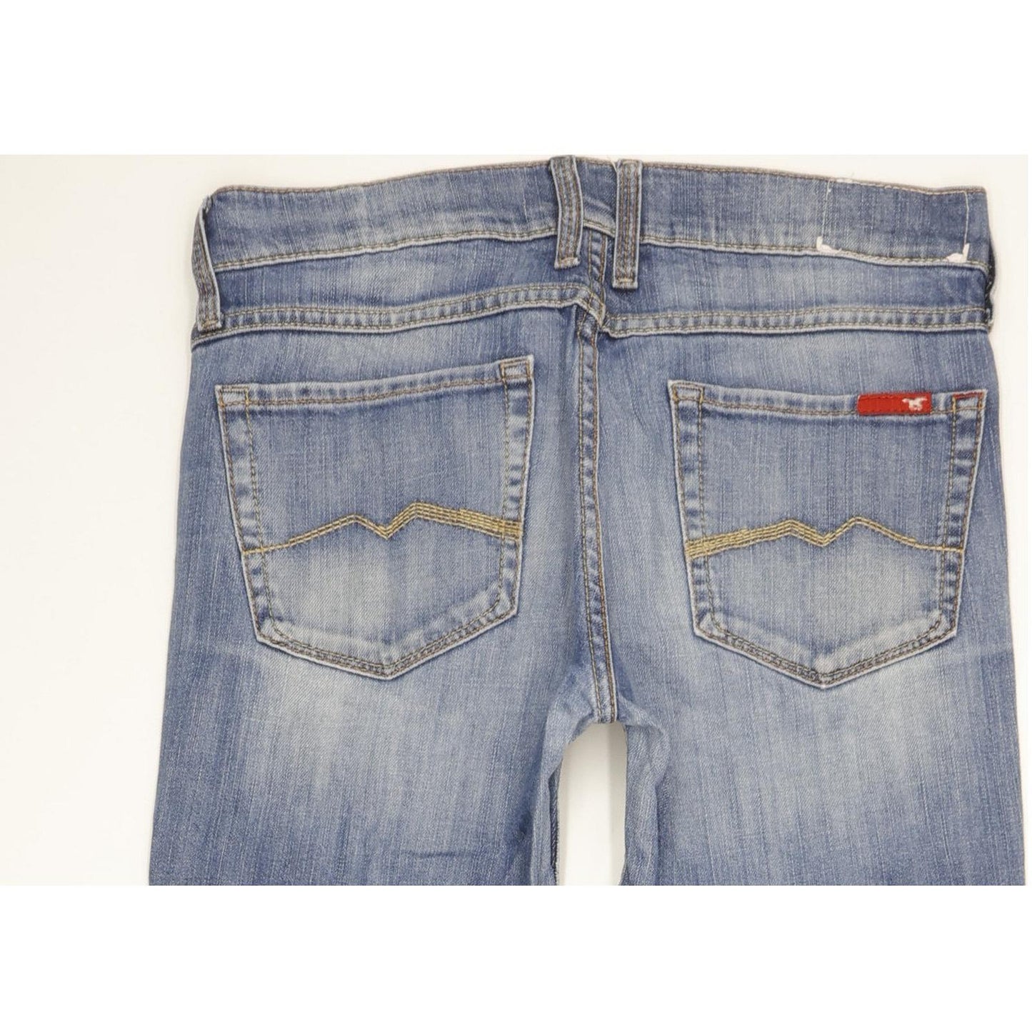 Mustang Oregon Women Blue Straight Slim Stretch Jeans W29 L35