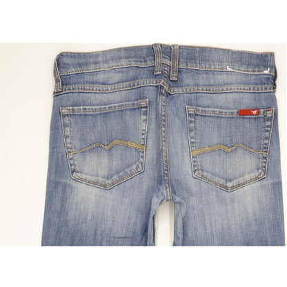 Mustang Oregon Women Blue Straight Slim Stretch Jeans W29 L35