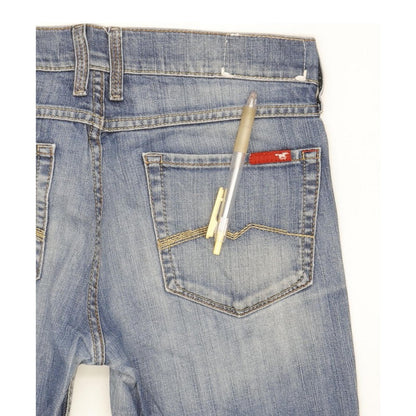 Mustang Oregon Women Blue Straight Slim Stretch Jeans W29 L35