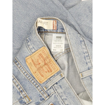 Levi's 505 Men Blue Straight Regular Jeans W34 L32