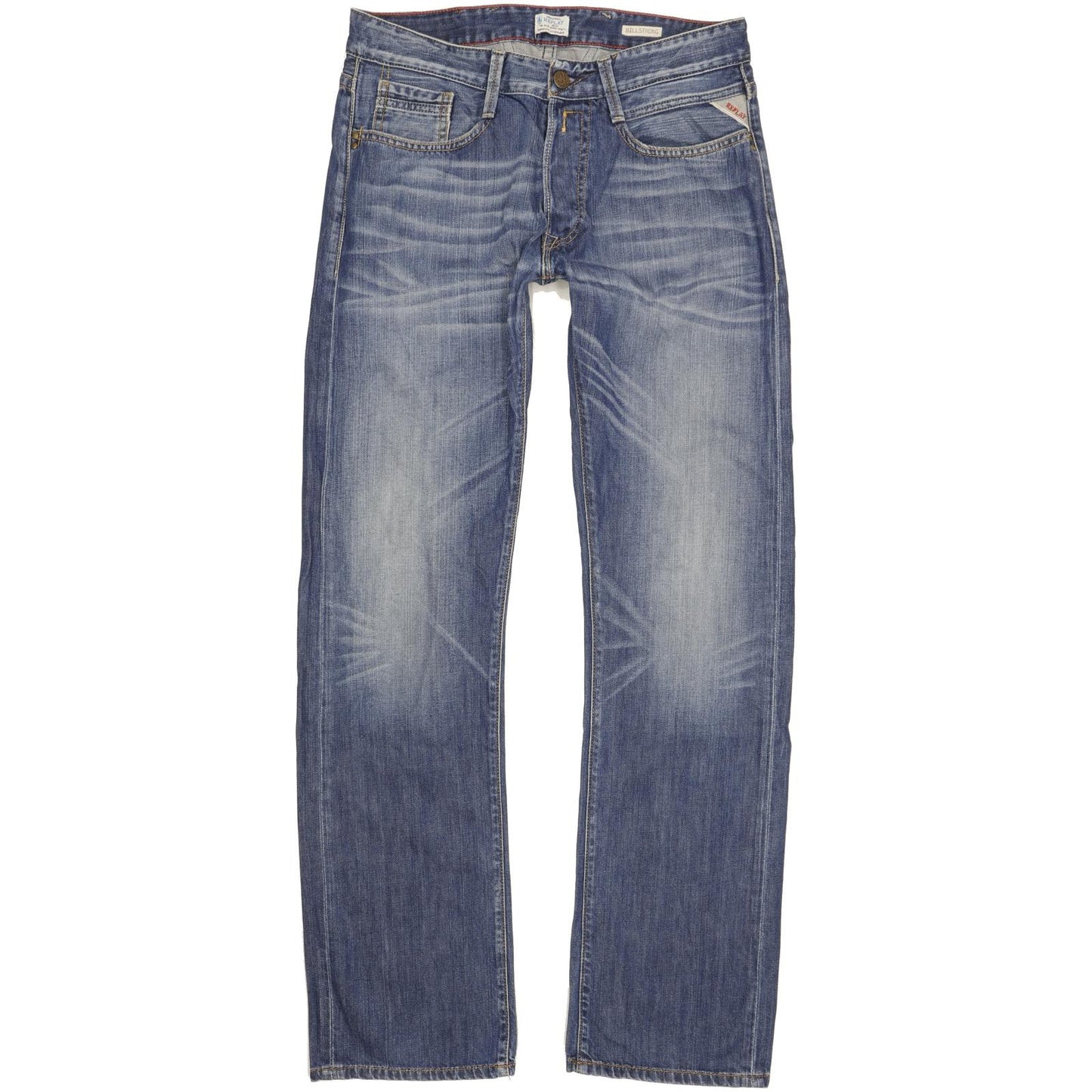 Replay Billstrong Men Blue Straight Slim Jeans W32 L34