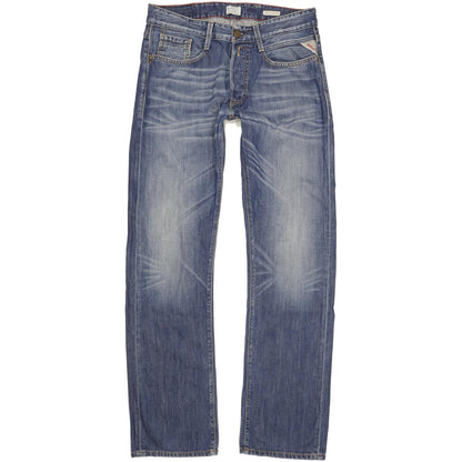 Replay Billstrong Men Blue Straight Slim Jeans W32 L34