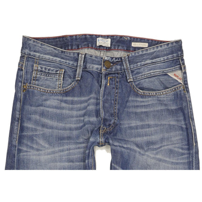 Replay Billstrong Men Blue Straight Slim Jeans W32 L34