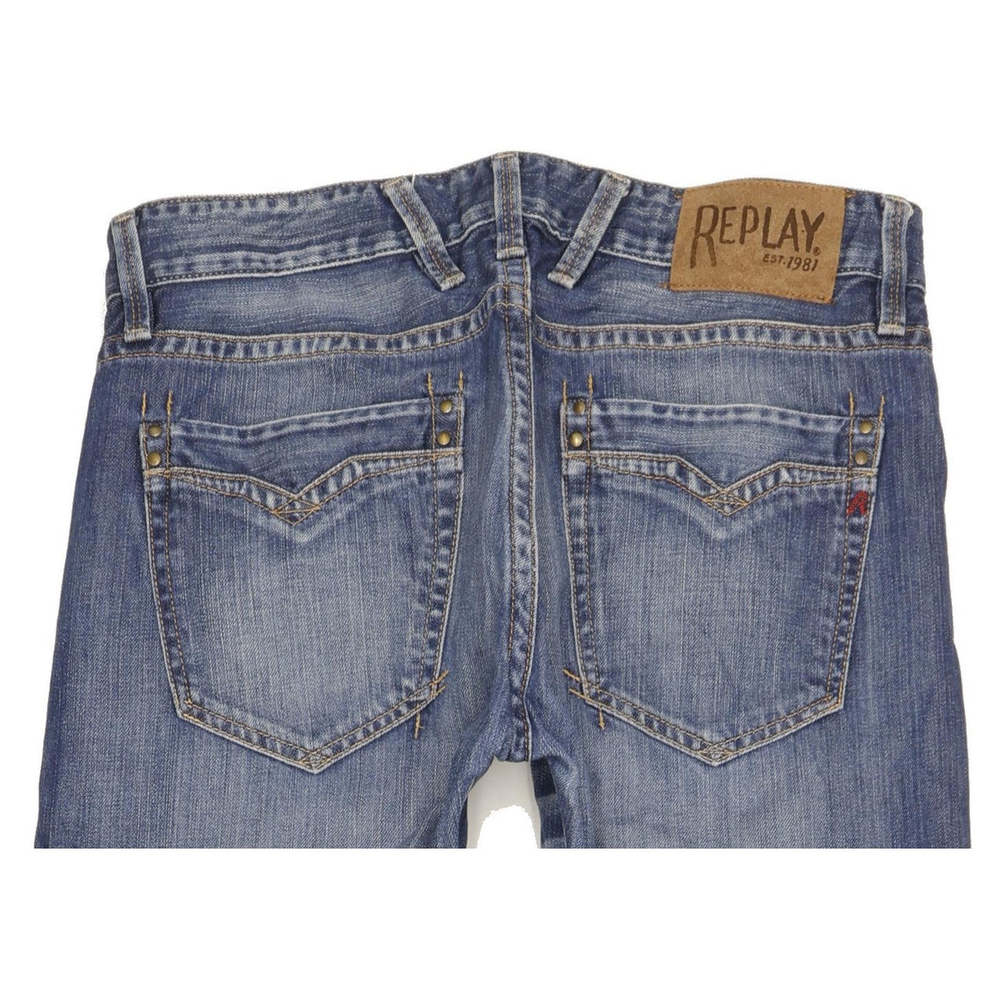 Replay Billstrong Men Blue Straight Slim Jeans W32 L34