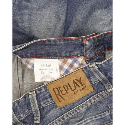 Replay Billstrong Men Blue Straight Slim Jeans W32 L34