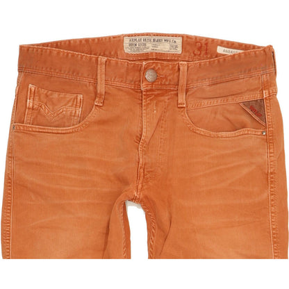 Replay Anbass Men Orange Skinny Slim Stretch Jeans W31 L29