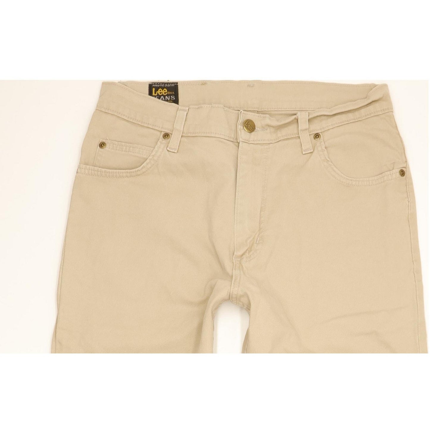 Lee Brooklyn Men Beige Straight Regular Stretch Jeans W33 L32