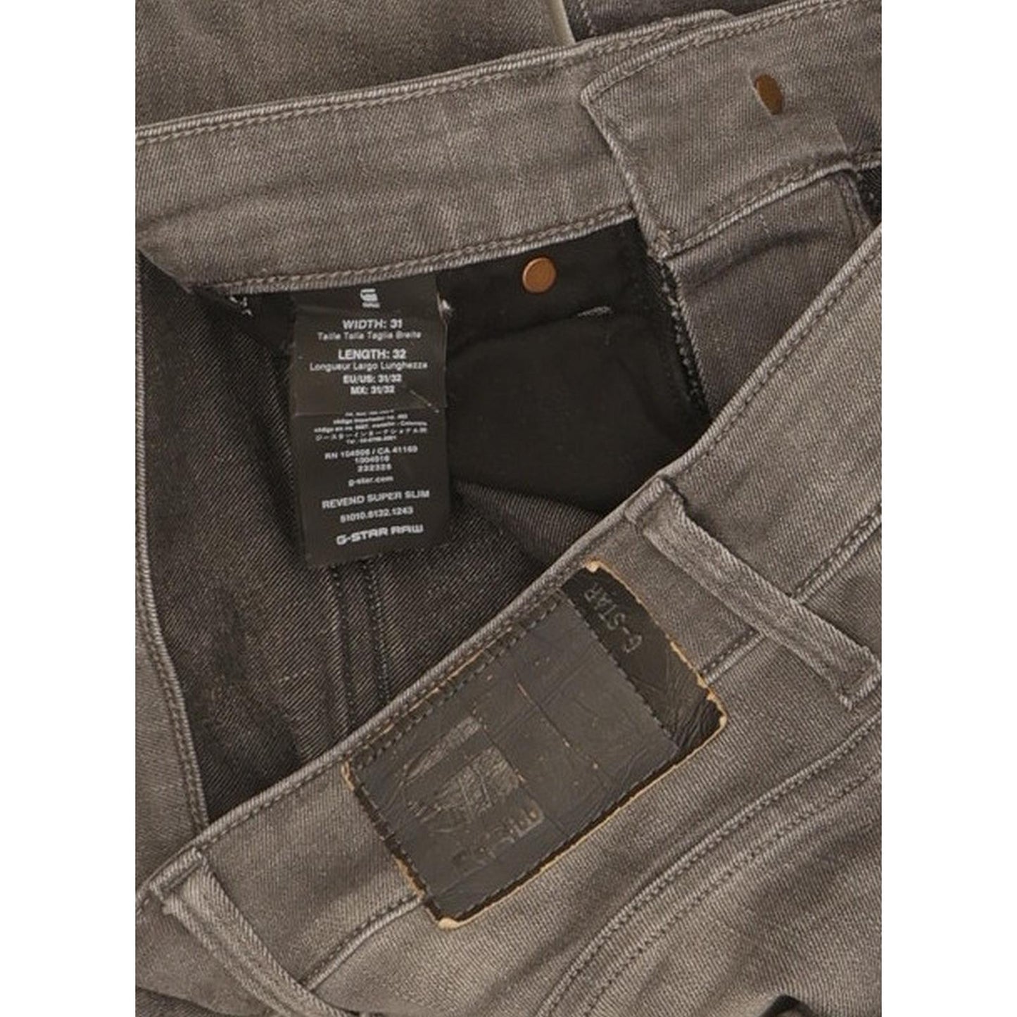 G-Star Revend Women Grey Skinny Slim Stretch Jeans W31 L32