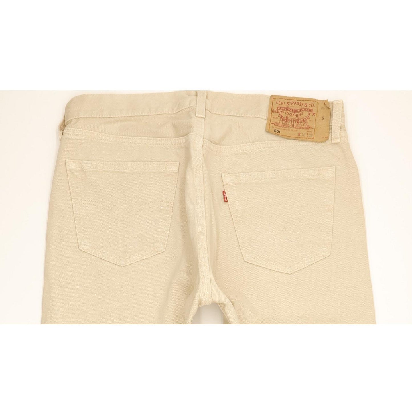 Levi's 501 Men Beige Straight Regular Jeans W36 L31