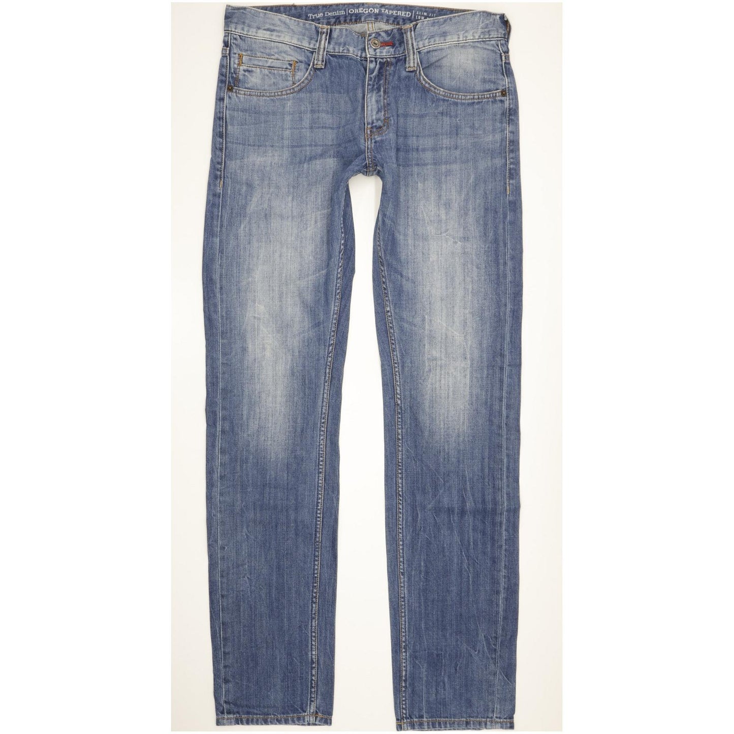 Mustang Oregon Men Blue Tapered Slim Jeans W33 L35
