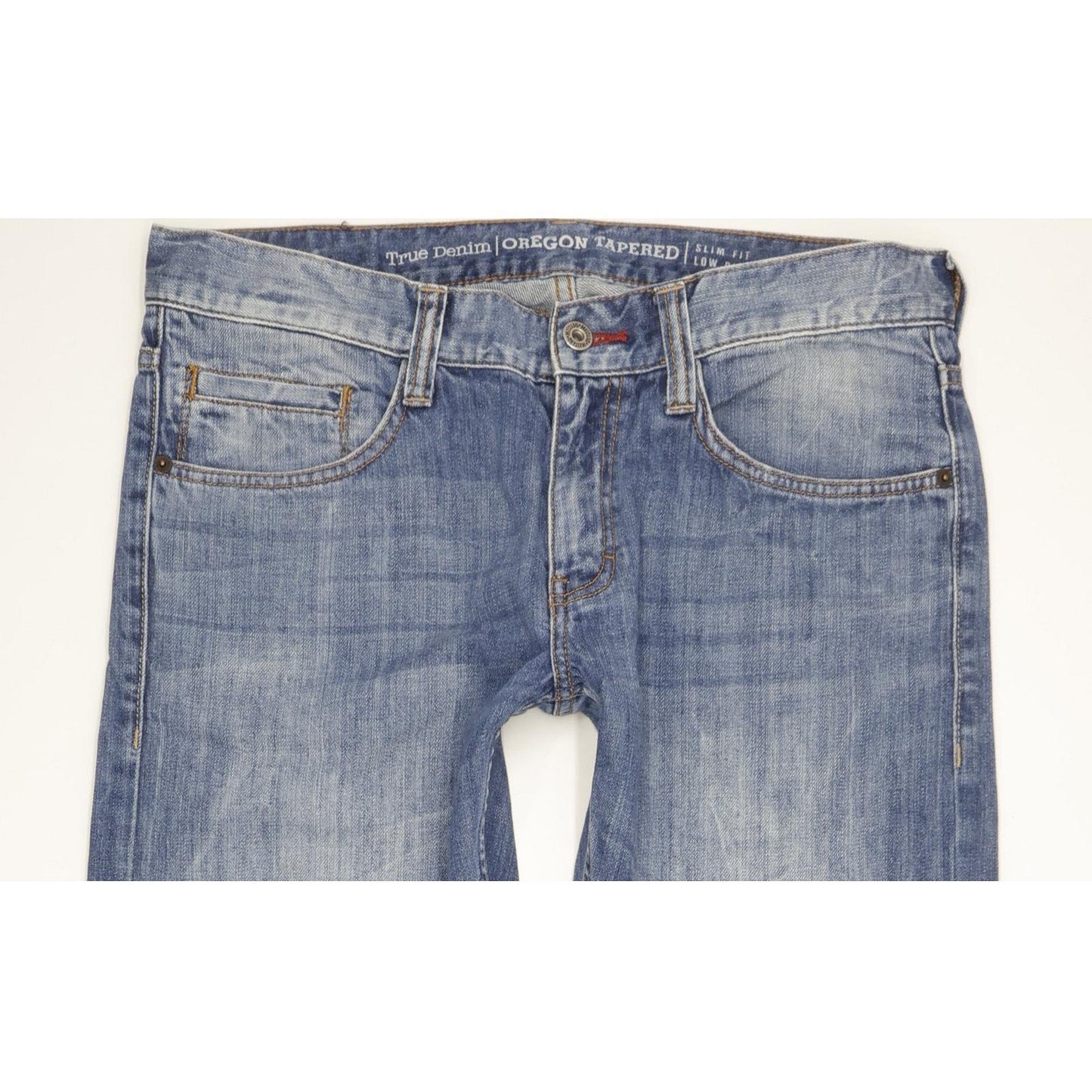 Mustang Oregon Men Blue Tapered Slim Jeans W33 L35