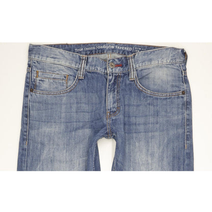 Mustang Oregon Men Blue Tapered Slim Jeans W33 L35