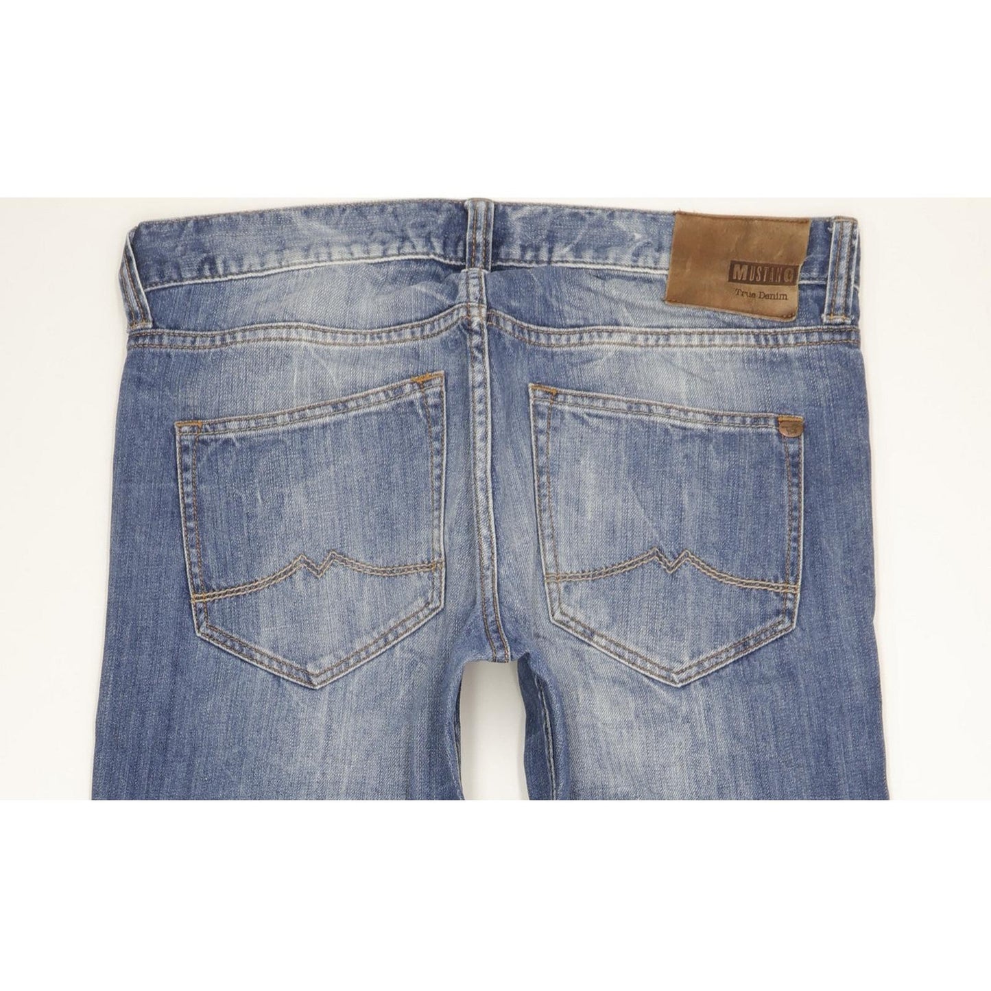 Mustang Oregon Men Blue Tapered Slim Jeans W33 L35