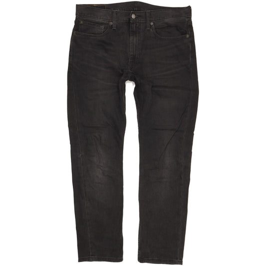 Levi's 522 Men Black Tapered Slim Stretch Jeans W33 L30