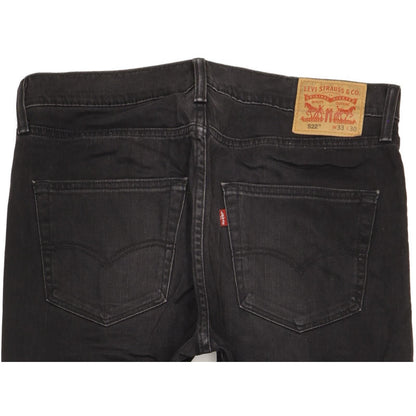 Levi's 522 Men Black Tapered Slim Stretch Jeans W33 L30