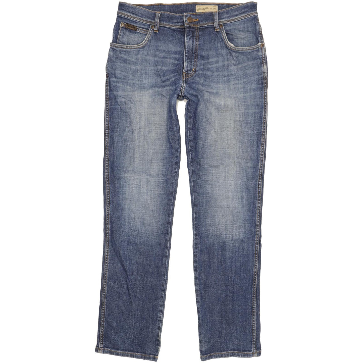 Wrangler Texas Men Blue Straight Regular Stretch Jeans W33 L32