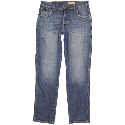 Wrangler Texas Men Blue Straight Regular Stretch Jeans W33 L32