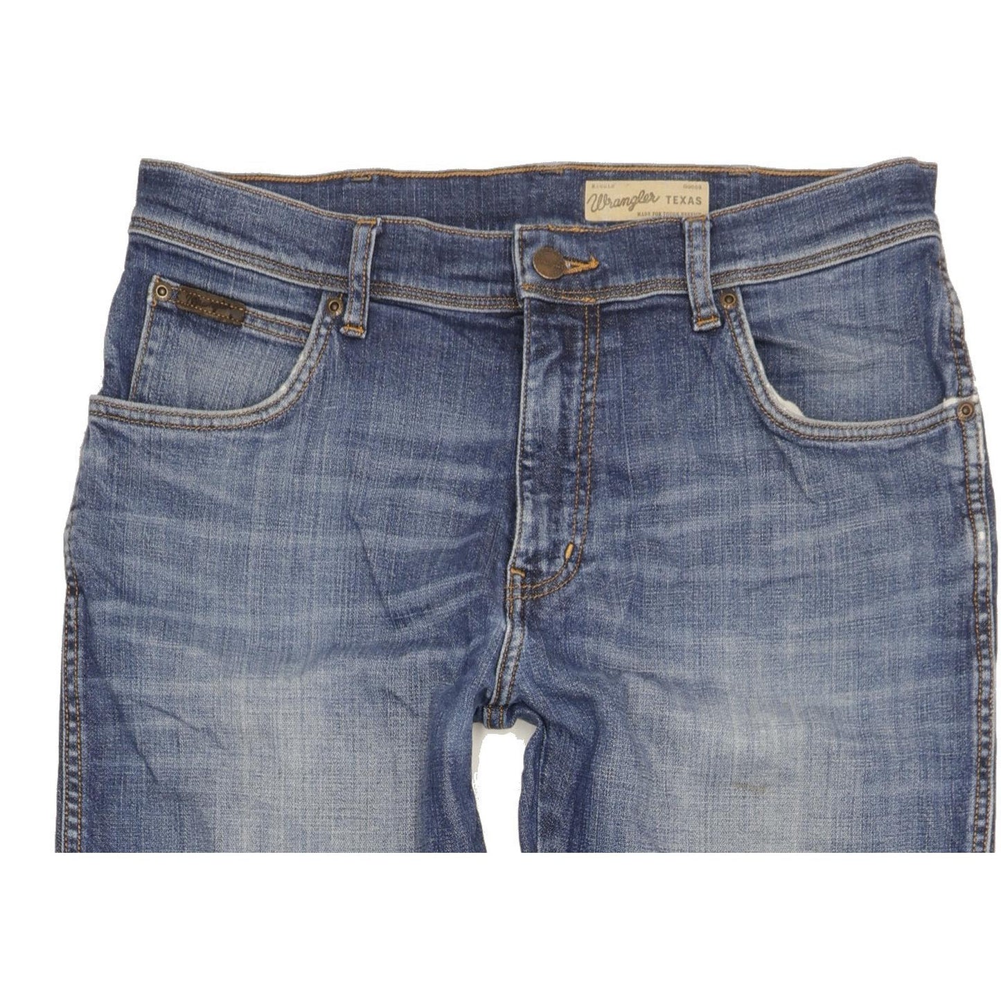 Wrangler Texas Men Blue Straight Regular Stretch Jeans W33 L32