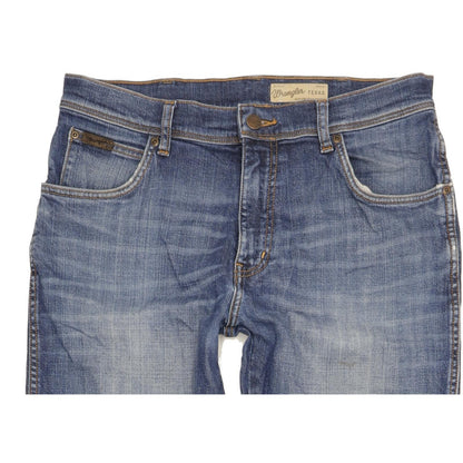 Wrangler Texas Men Blue Straight Regular Stretch Jeans W33 L32
