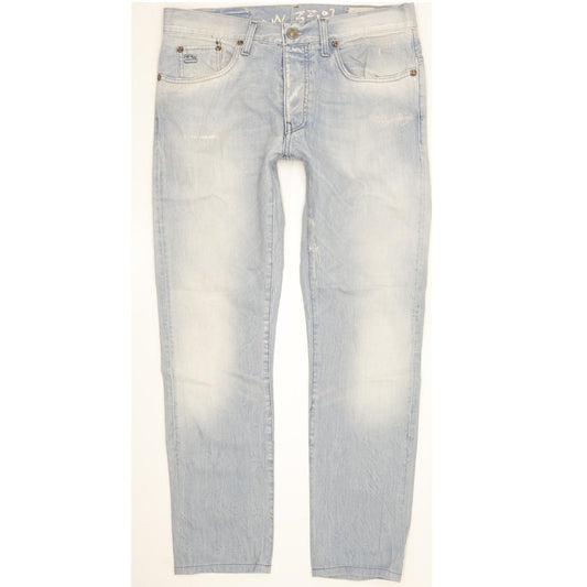 G-Star 3301 Men Blue Straight Slim Jeans W34 L30