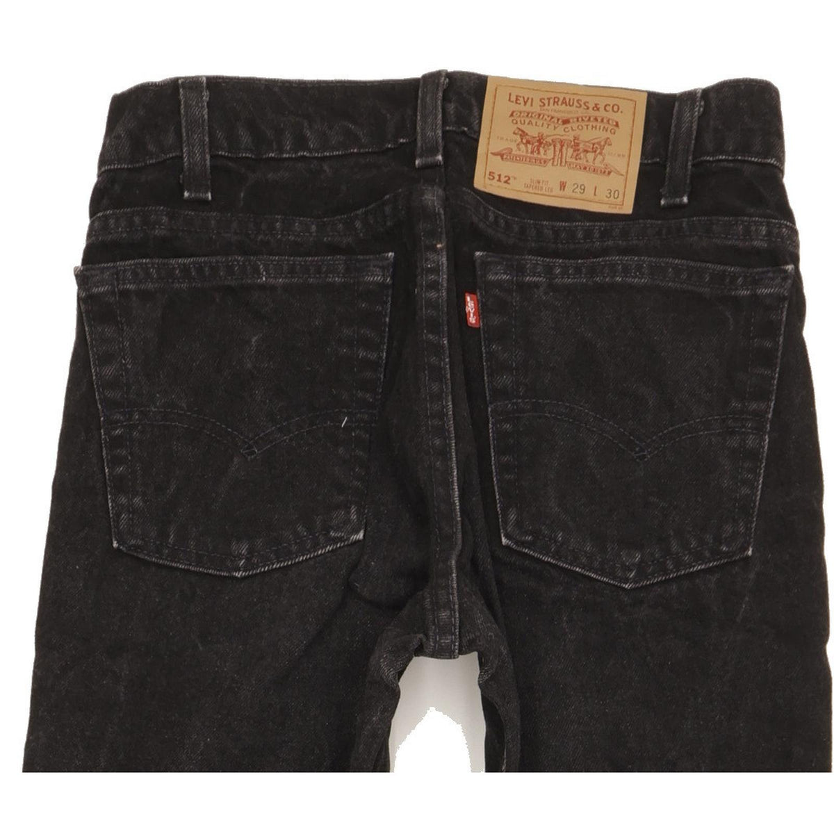 Levi's 512 Made in USA Black Tapered Slim Jeans W29 L30