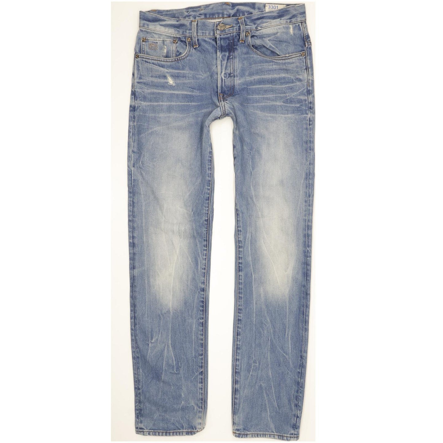 G-Star 3301 Men Blue Straight Regular Jeans W31 L32