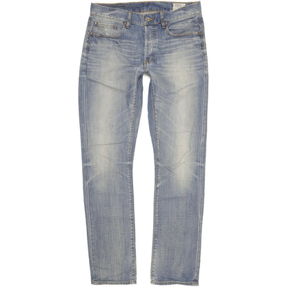 G-Star 3301 Men Blue Straight Slim Jeans W34 L34