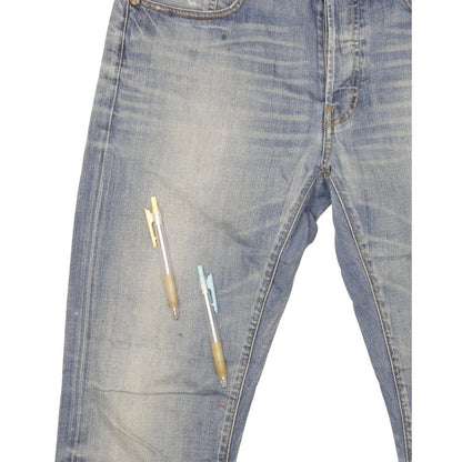 G-Star 3301 Men Blue Straight Slim Jeans W34 L34