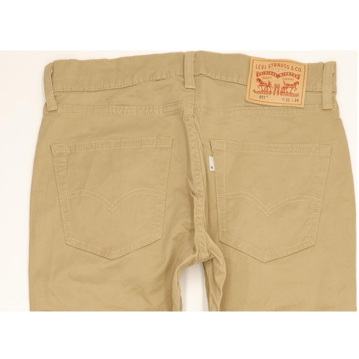 Levi's 511 Men Beige Straight Slim Stretch Jeans W31 L34
