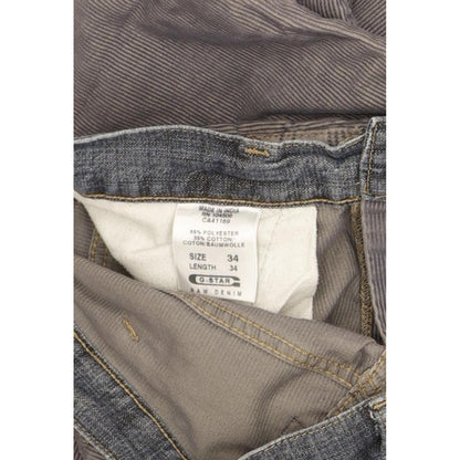 G-Star Elwood Prisoner Mix Men Blue Straight Regular Trousers W34 L34
