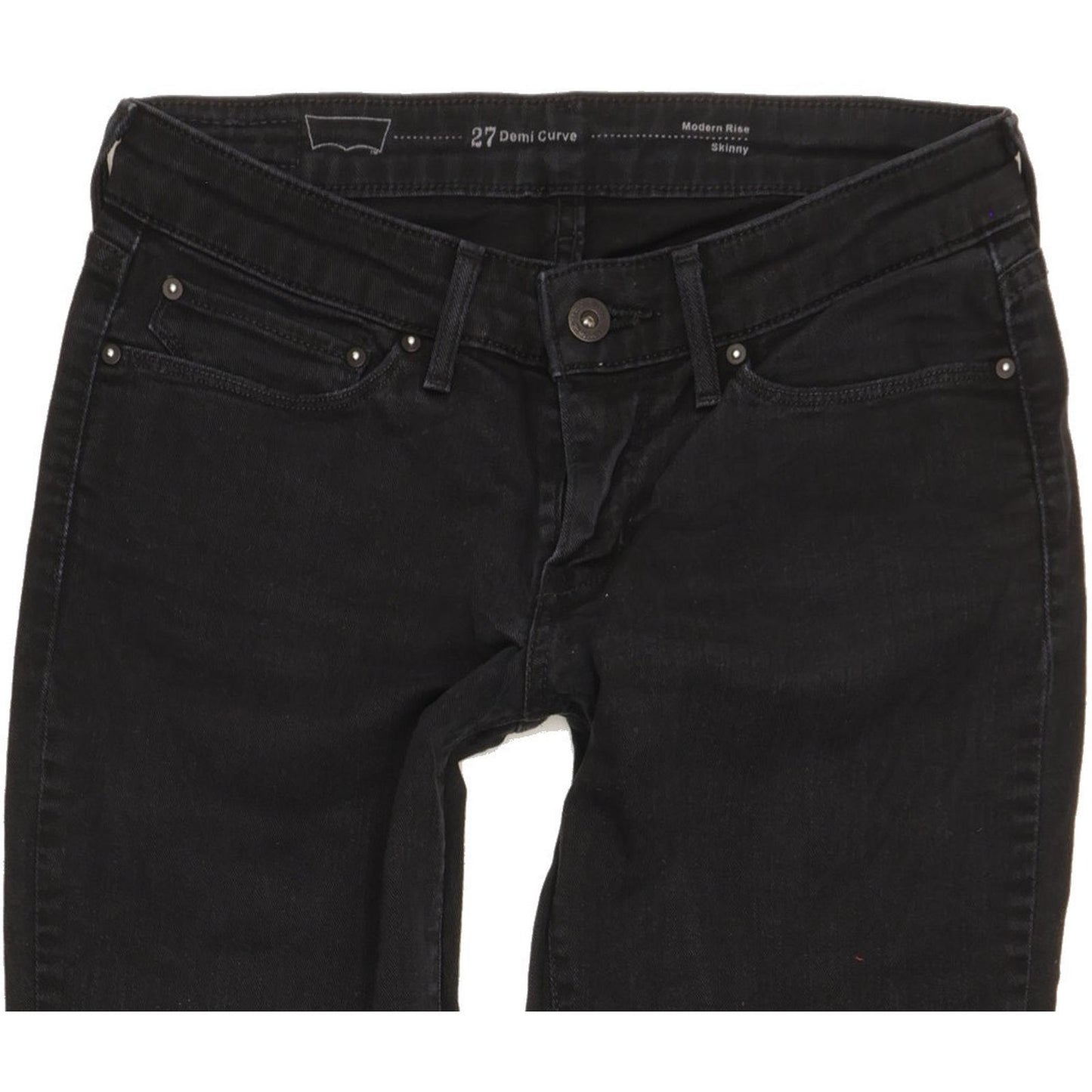 Levi's Demi Curve Women Black Skinny Slim Stretch Jeans W27 L31