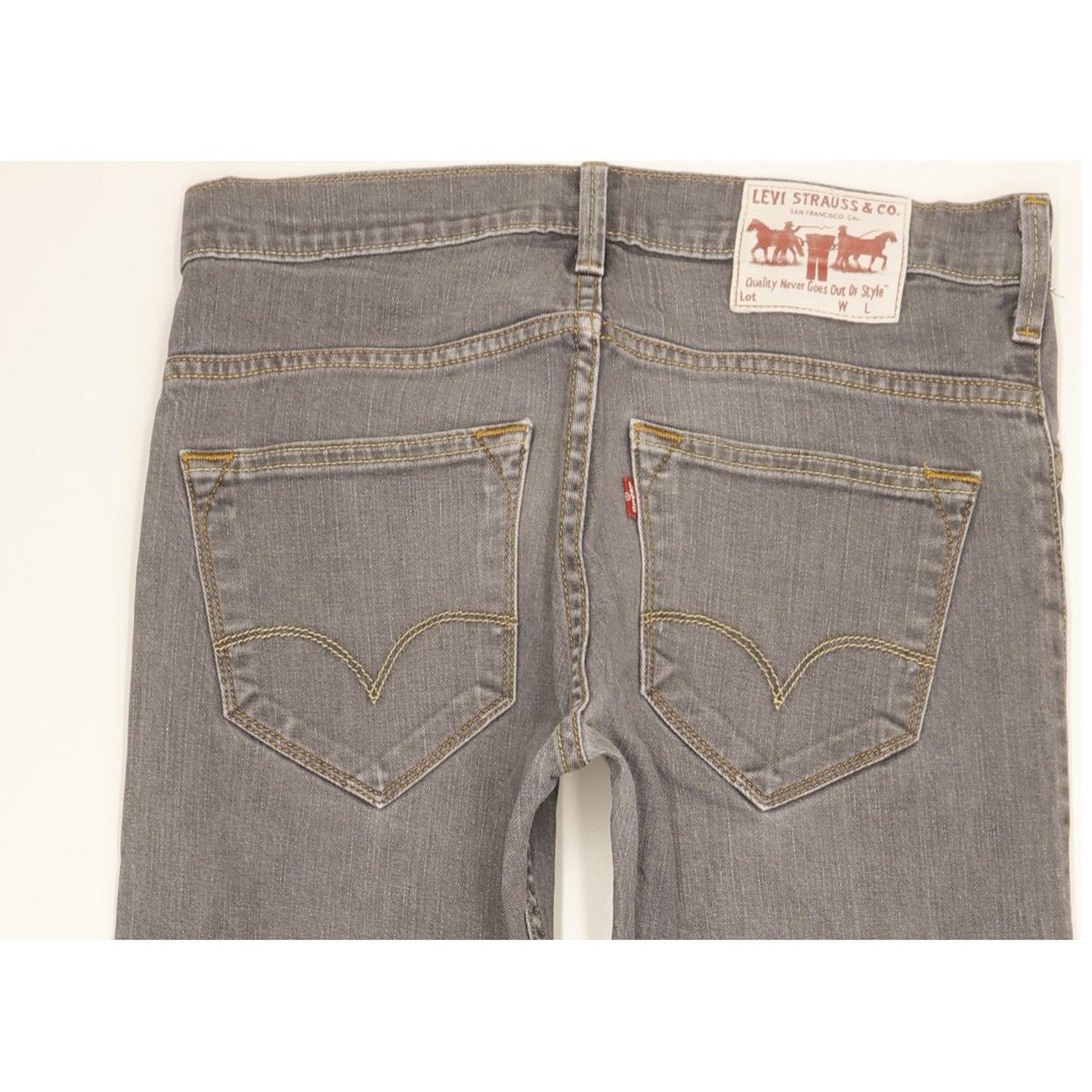 Levi's 506 Men Grey Straight Regular Stretch Jeans W31 L29