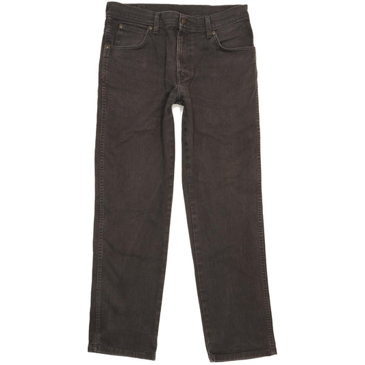 Wrangler Durable Quality Men Grey Straight Regular Stretch Jeans W32 L30