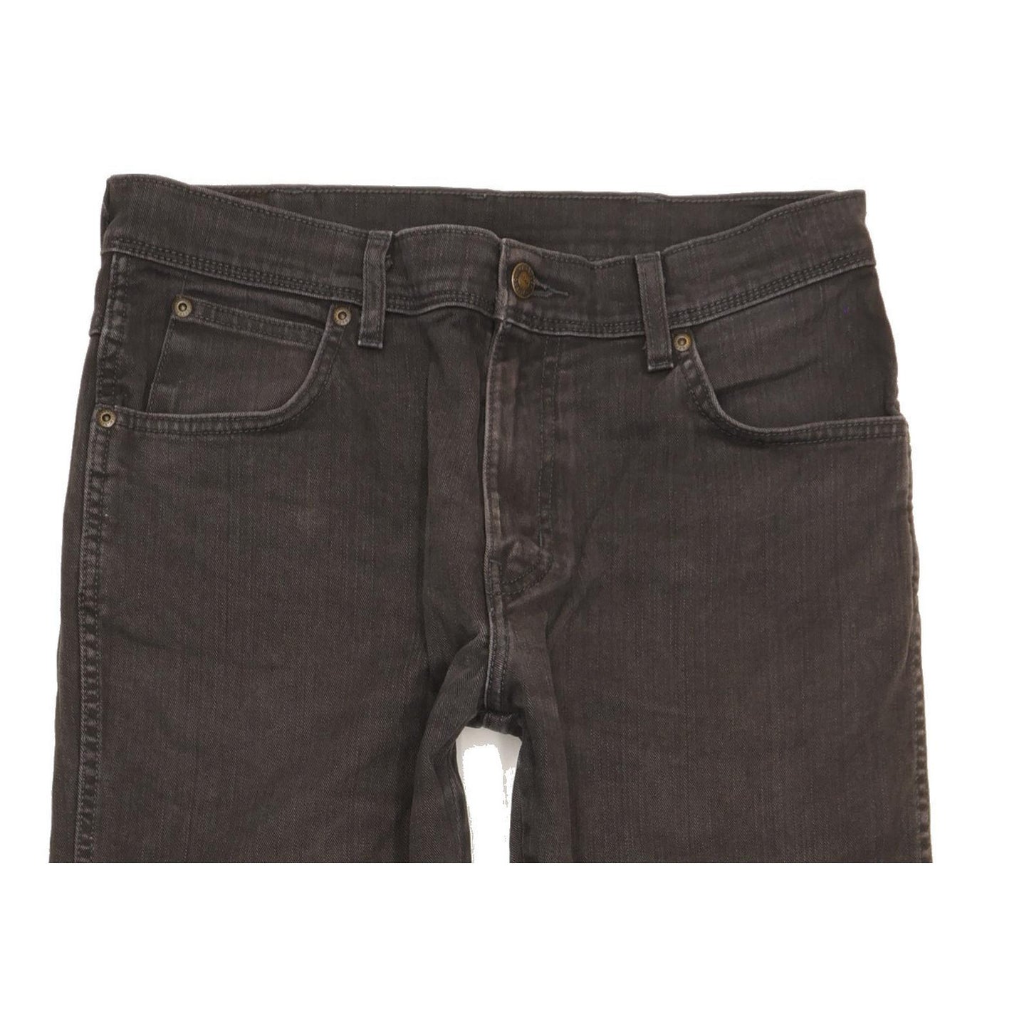 Wrangler Durable Quality Men Grey Straight Regular Stretch Jeans W32 L30