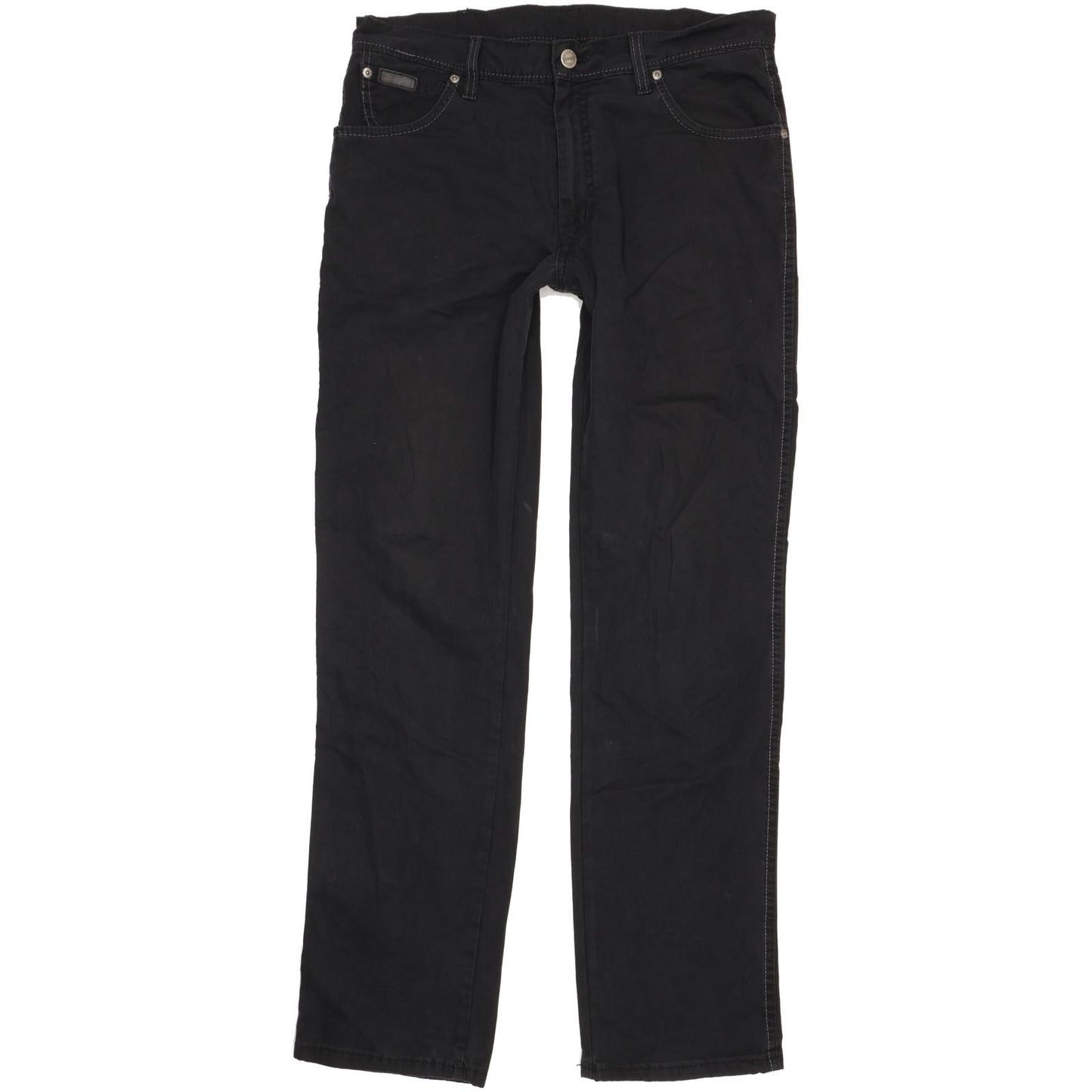 Wrangler Texas Men Black Straight Regular Stretch Trousers W34 L33