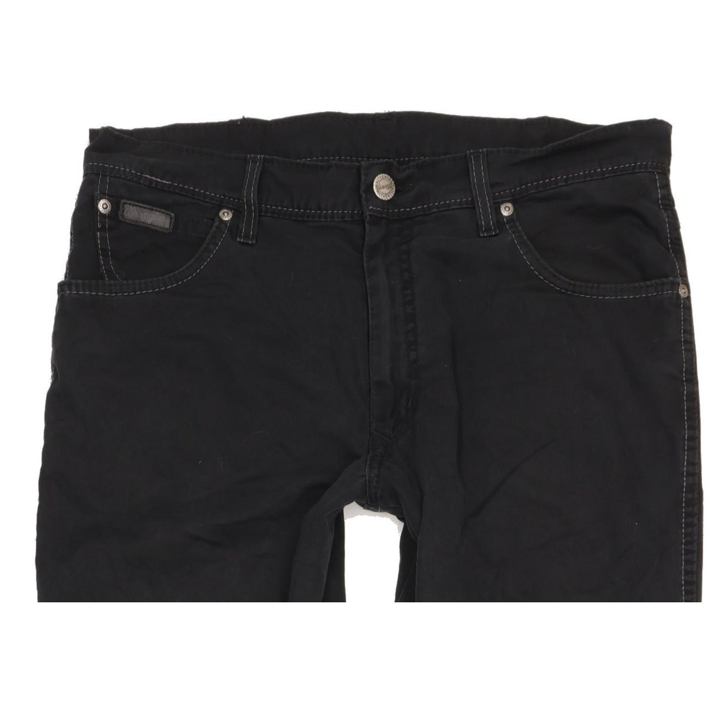 Wrangler Texas Men Black Straight Regular Stretch Trousers W34 L33