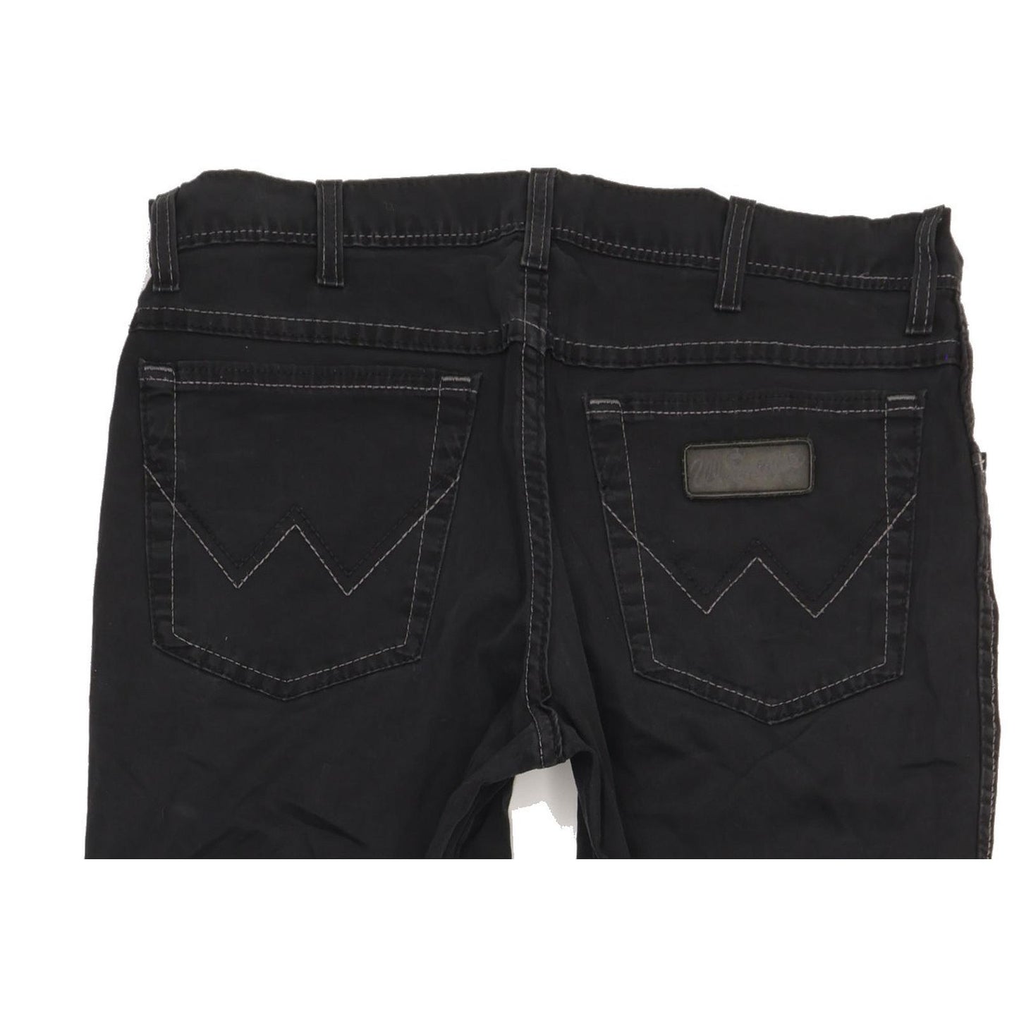 Wrangler Texas Men Black Straight Regular Stretch Trousers W34 L33