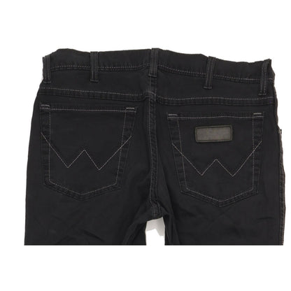 Wrangler Texas Men Black Straight Regular Stretch Trousers W34 L33